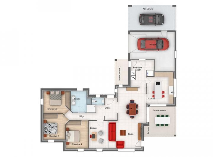 Plan Maison AP 3CH 115 Ardoise