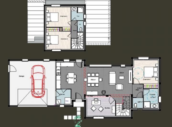 Plan de Maison AP 3CH 111 Zinc